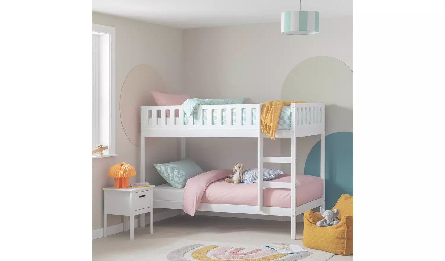 Habitat Ronnie Bunk Bed Frame - White - with MATTRESS